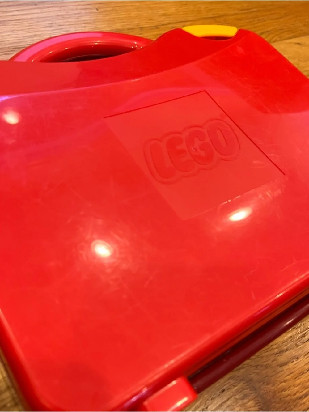 Lego Red Travel Carry Case with Yellow Latches